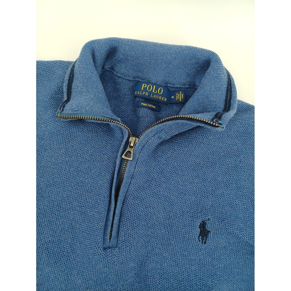 Polo Ralph Lauren Meduim Quarter Zip Pima Cotton Navy
